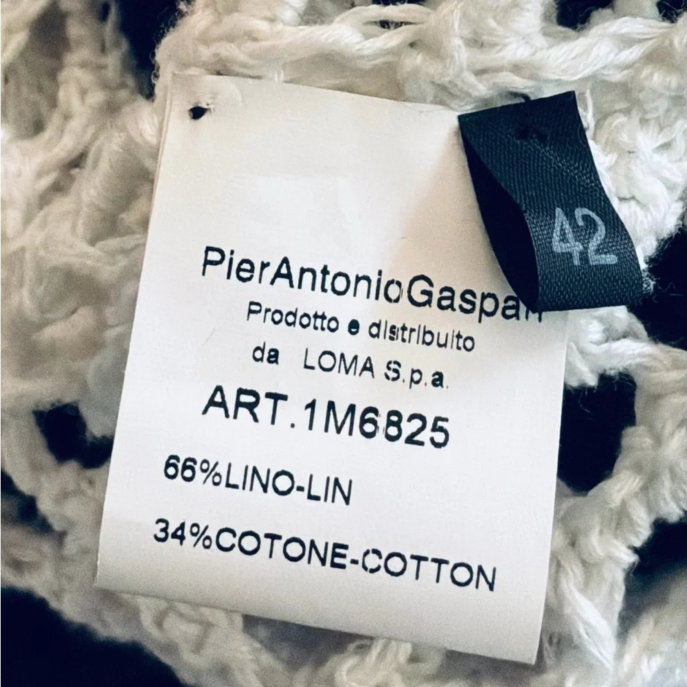 NWOT…PIER ANTONIO GASPAN…open weave sweater - Picture 7 of 8